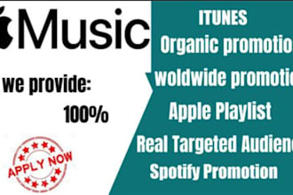 organic real USA apple music promotion,apple music playlist,viral apple promote