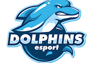 make your creative dolphin logo