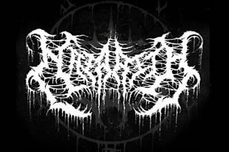 design an atmospheric black metal and dungeon synth logo