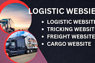 design courier, logistics, transportation, trucking, or towing service website