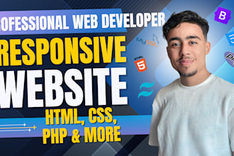 develop a modern website with tailwind CSS and PHP