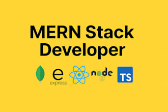 do full stack mern website development with typescript, react, nodejs, mongodb