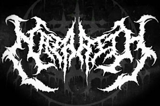 do a metal, hardcore, heavy metal, black metal band logo