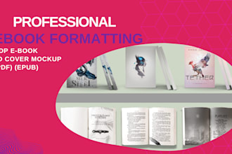 do book formatting, book layout design, kindle ebook format