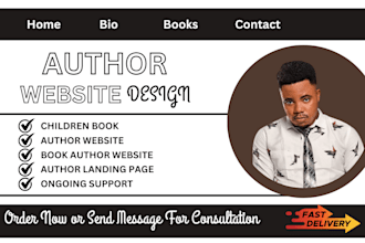 build author website, children book, book author website, author landing page