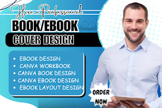 do book cover design,canva ebook design, canva workbook