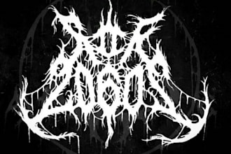 design a professional and detailed death metal logo