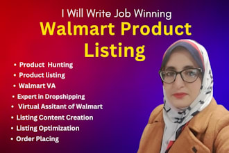 walmart product listings creation optimization PPC wfs management