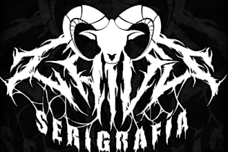 create death metal, black metal, and brutal death metal logo