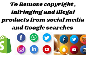send dmca takedown notice to report, copyright, infringing products