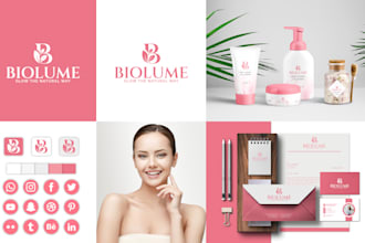 make luxury logo design, social media kit and complete branding kit
