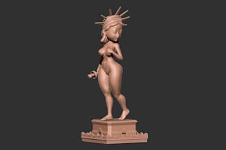 recreate 3d human figure,caricature print 3d cartoon model from 2d,character toy
