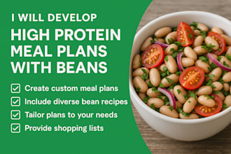 develop high protein meal plans with beans