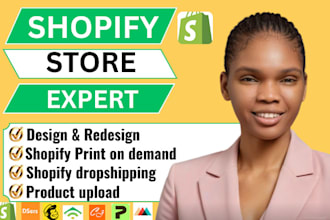 do shopify website development shopify store design redesign dropshipping pod