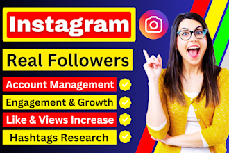 do instagram marketing manage promot real followers like views organic growth