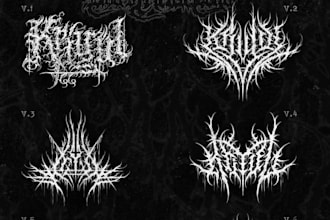 design dj, music, band, metal, edm, or custom font logo