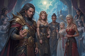 design character fantasy illustration for dnd party