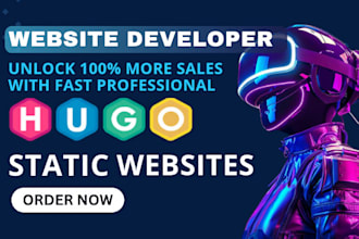 build professional hugo static website for you, hugo custom themes, HTML CSS