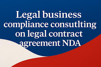 provide legal business compliance consulting on legal contract agreement nda