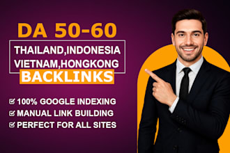 create quality SEO backlinks for korea thailand indonesia hk and singapore