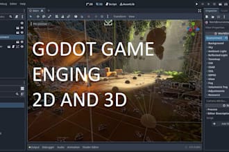 develop your 2d or 3d game on godot game engine
