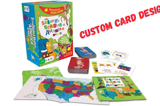 do custom kids playing educational flash card box memory playing ankicard mockup