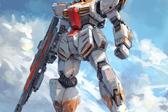 design robots and concept art of futuristic mecha