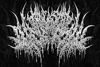 design you a brutal death metal, slamming, deathcore logo