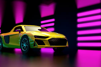 model 3d racing sport car,lightening and rendering,audicar model,gta car,blender