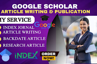 backdate, write and publish article in peer reviewed google scholar indexed
