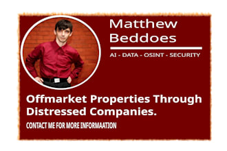 generate a list of distressed companies who own property