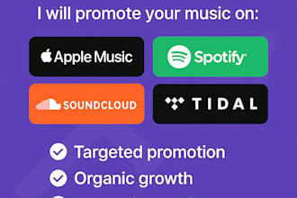 do spotify music apple music soundcloud music tidal music promotion