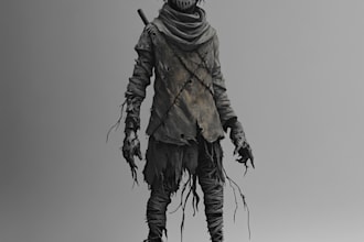draw horror or fantasy monster or creature for you