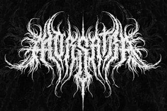 draw black, slam, or death metal logo for your band