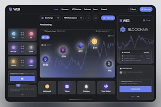 design crypto exchange website token meme coin nft ico presale wallet website
