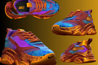 create stylish 3d shoe modelling 3d footwear design 3d shoe animation