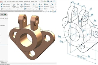 do 2d 3d cad drafting using fusion 360, catia, cad design in inventor solidworks