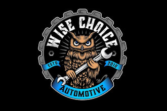 make automotive and racing detailing and auto repair logo design