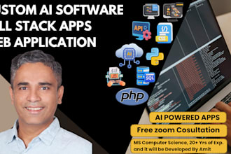 custom ai software, full stack web application developer