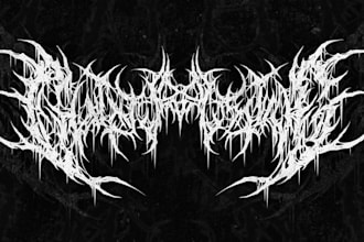 draw a death metal logo