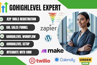 do ghl landing page, custom sales funnel ,a2p 10dlc, ghl expert automation setup