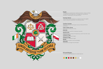 design luxury modern heraldic, family crest coat of arms logo