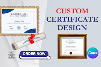 do certificate design, diploma certificate or custom certificate template