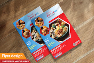 design professional food flyer, food menu, and restaurant menu