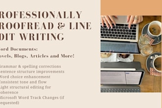 professionally proofread and line edit your writing