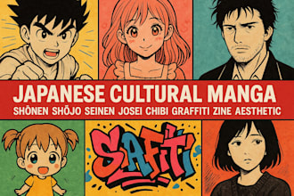 japanese cultural manga shonen shojo seinen josei chibi graffiti zine aesthetic