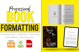 do book formatting and layout design for print and ebook