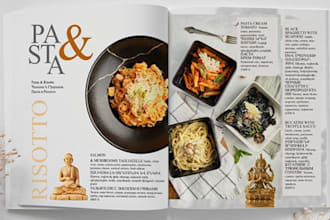 craft cookbook covers with custom food illustrations