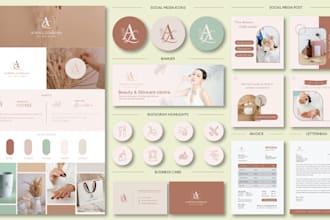 design signature logo, branding kit and full brand identity