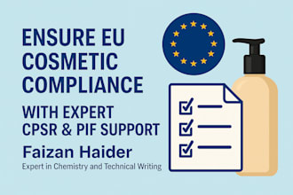 create cpsr, pif, sds and ifra  for cpnp compliance
